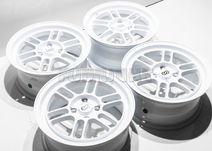 15" White Enkei RPF1 Style Wheels (4x100) Square Set