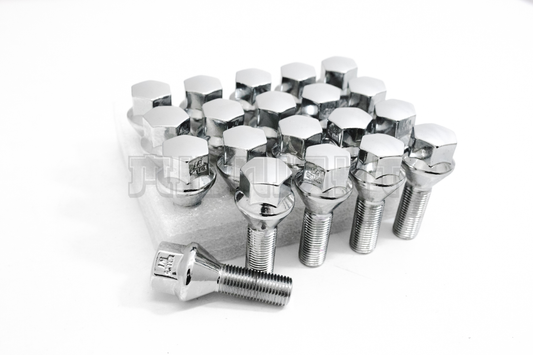 20x 12x1.25 Wheel Lug Bolts Shank 28mm For Chrysler 200 Dodge Dart Jeep Silver