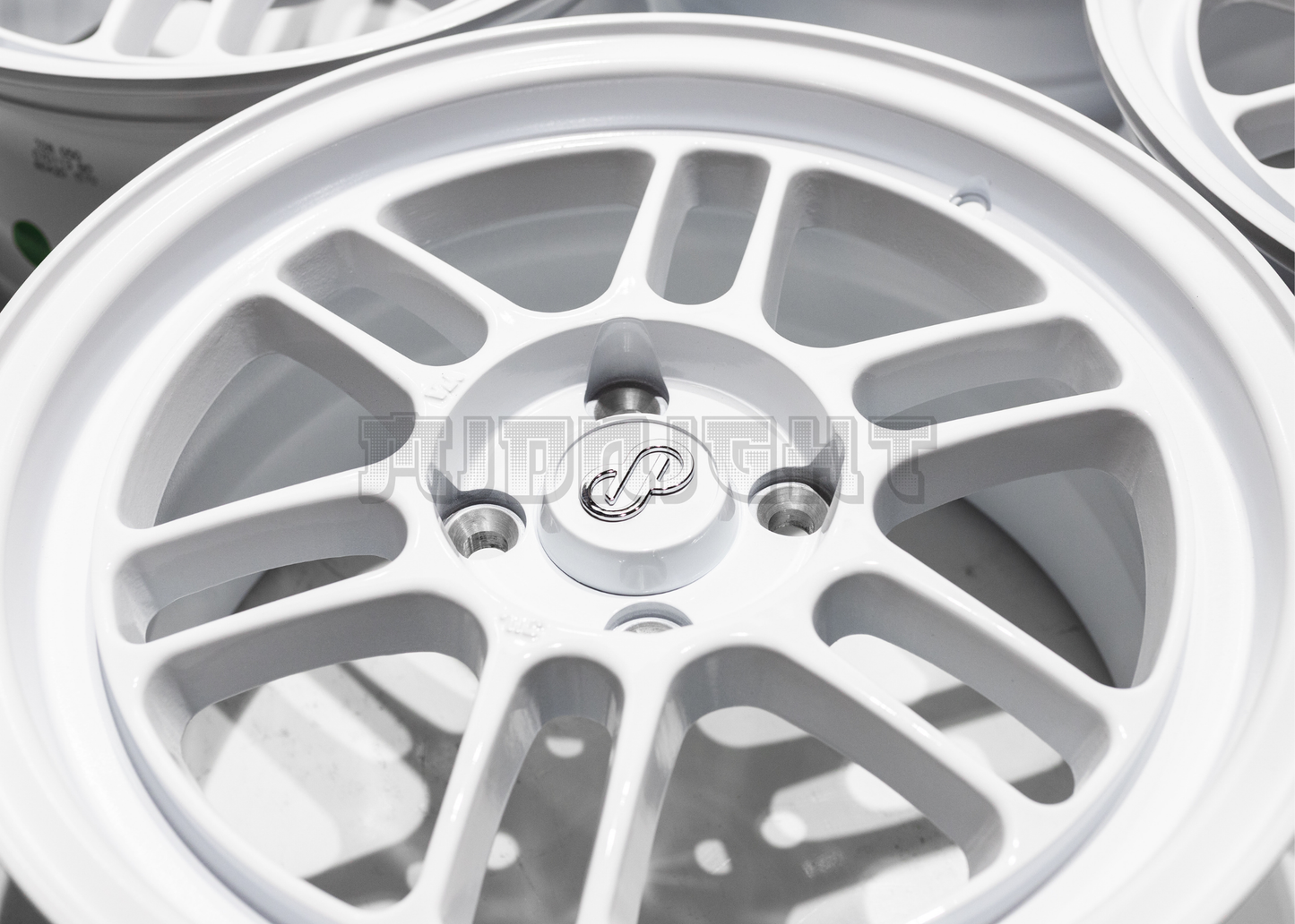 15" White Enkei RPF1 Style Wheels (4x100) Square Set