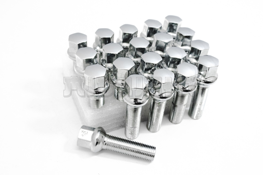 20x Chrome 14x1.5 Ball Seat Wheel Lug Bolts 45mm Shank Fit Mercedes Stock Wheels