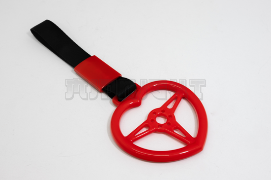 Red Steering Wheel Tsurikawa