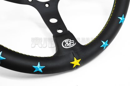 Vertex 7 Star Blue & Mint Style Steering Wheel