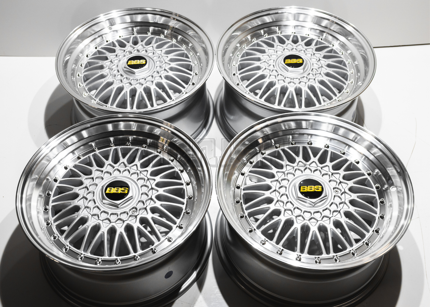 17" Silver BBS Super RS Style Wheels (5x112) (5x120) Square Set