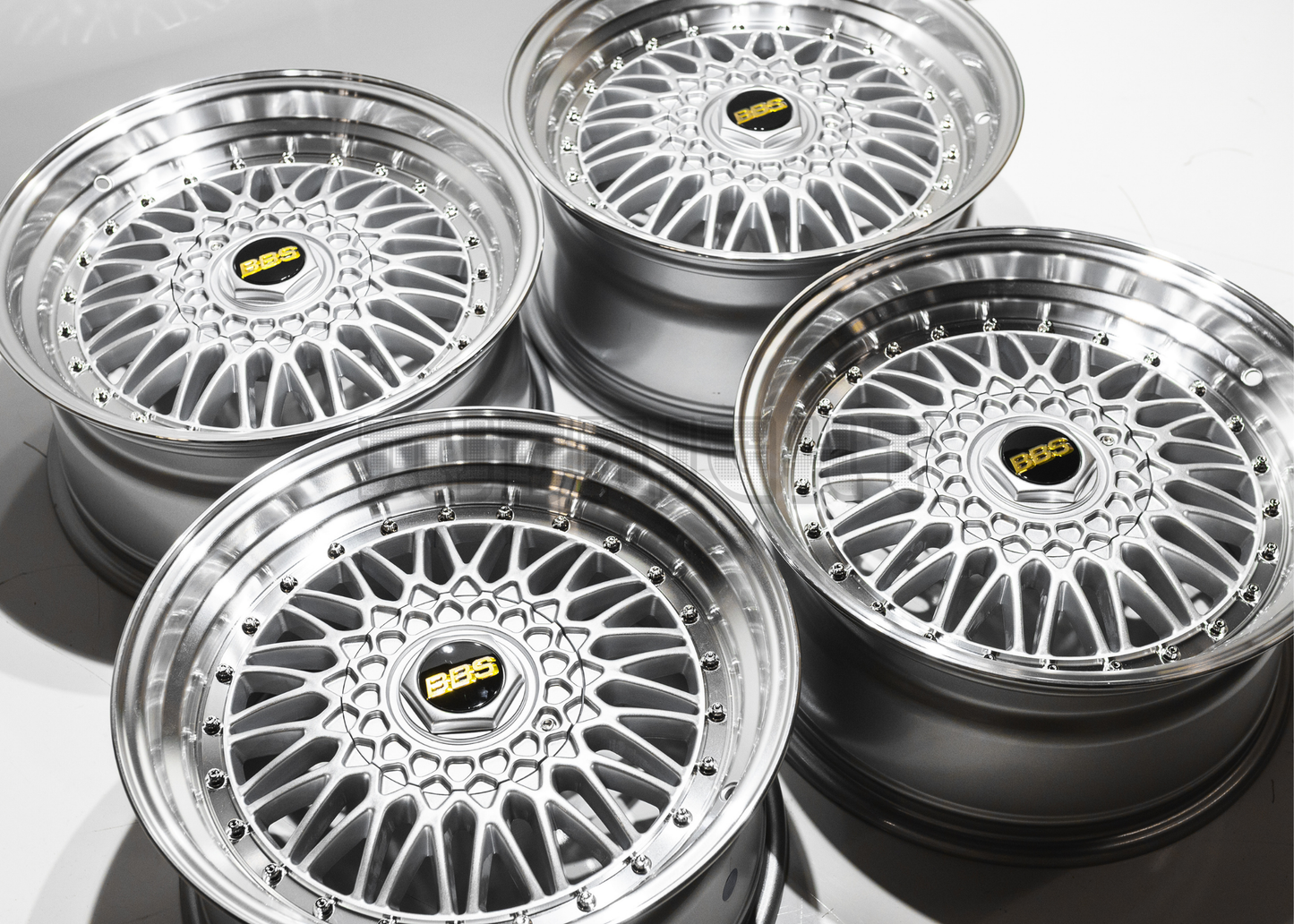 17" Silver BBS Super RS Style Wheels (5x112) (5x120) Square Set