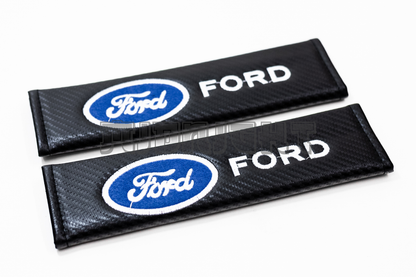 Ford Carbon Fiber Style Seat Belt Strap Covers