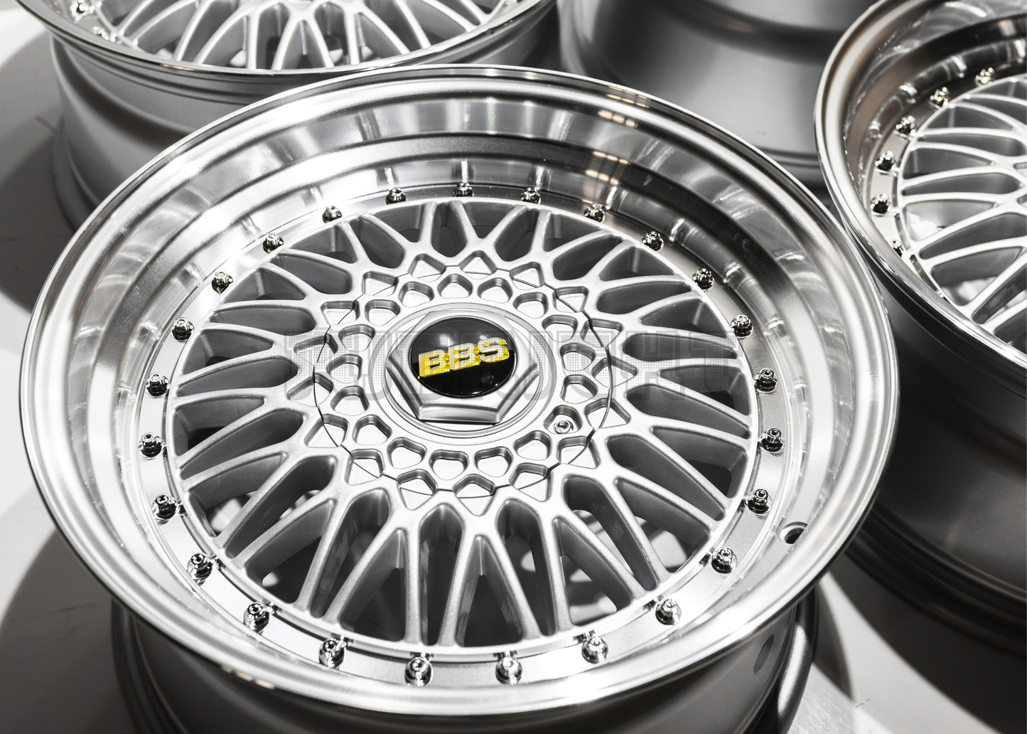 17" Silver BBS Super RS Style Wheels (5x112) (5x120) Square Set