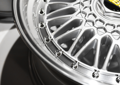 17" Silver BBS Super RS Style Wheels (5x112) (5x120) Square Set