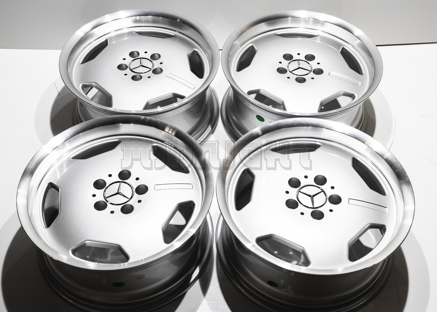 17" Silver Machined AMG Aero Style Wheels (5x112) Square Set