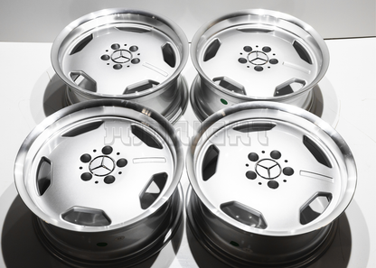 17" Silver Machined AMG Aero Style Wheels (5x112) Square Set