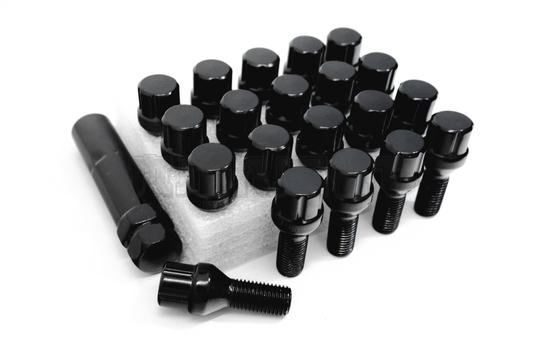 20x Black Spline Lug Bolts 12x1.5 For BMW M3 M5 335 135 E46 F10 F30 E36 + Key