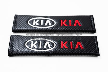 KIA Carbon Fiber Style Seat Belt Strap Covers