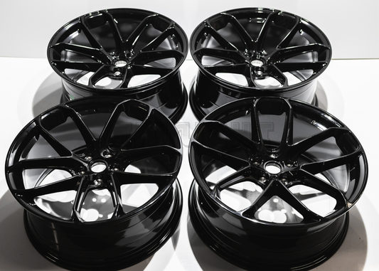 20" Gloss Black Wheels For Porsche (5x112) Staggered Set 20x9.0/10.0