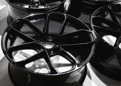 20" Gloss Black Wheels For Porsche (5x112) Staggered Set 20x9.0/10.0