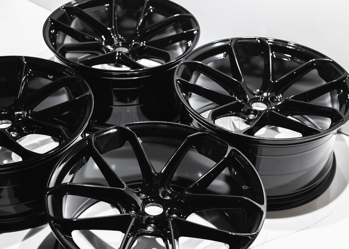 20" Gloss Black Wheels For Porsche (5x112) Staggered Set 20x9.0/10.0