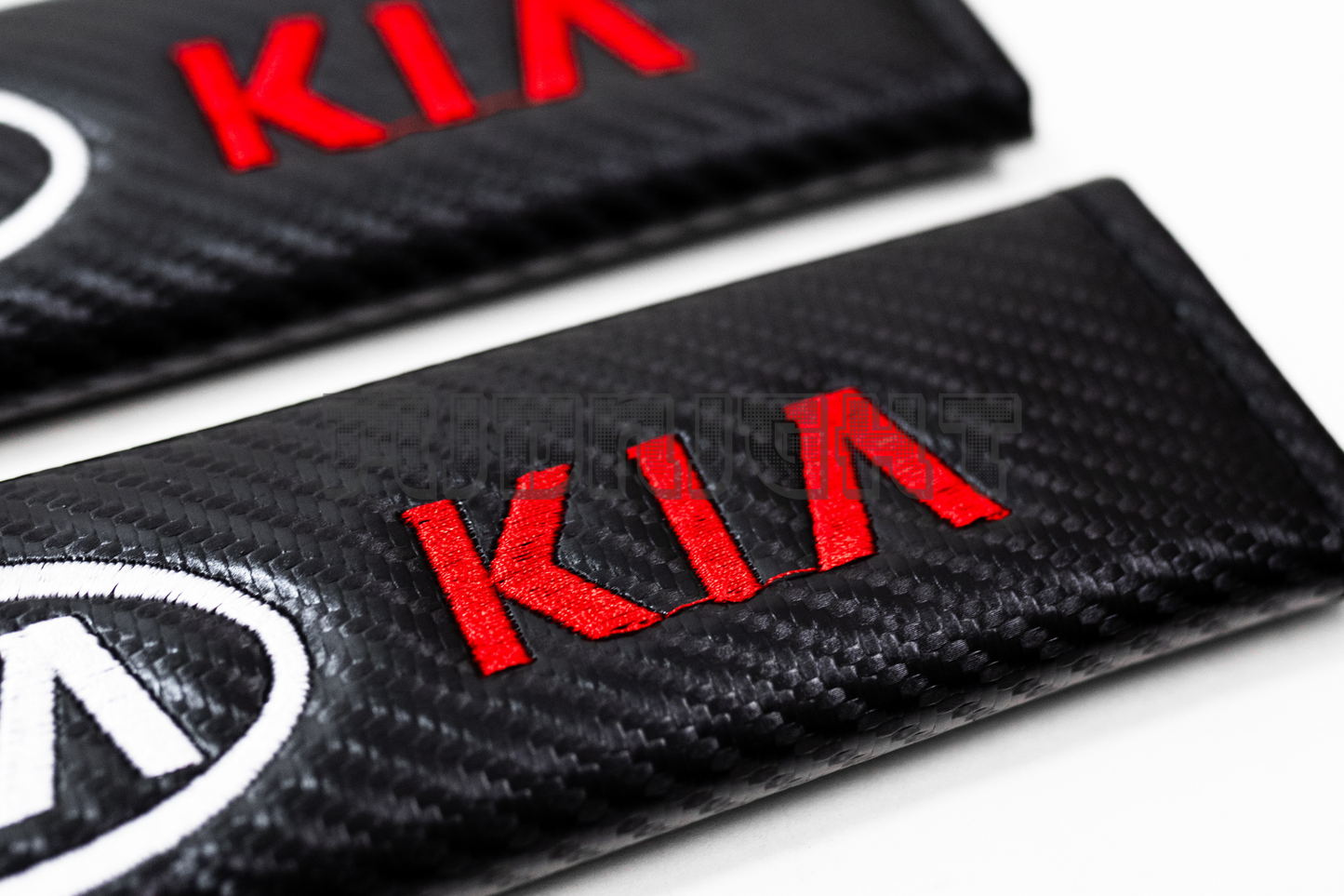 KIA Carbon Fiber Style Seat Belt Strap Covers