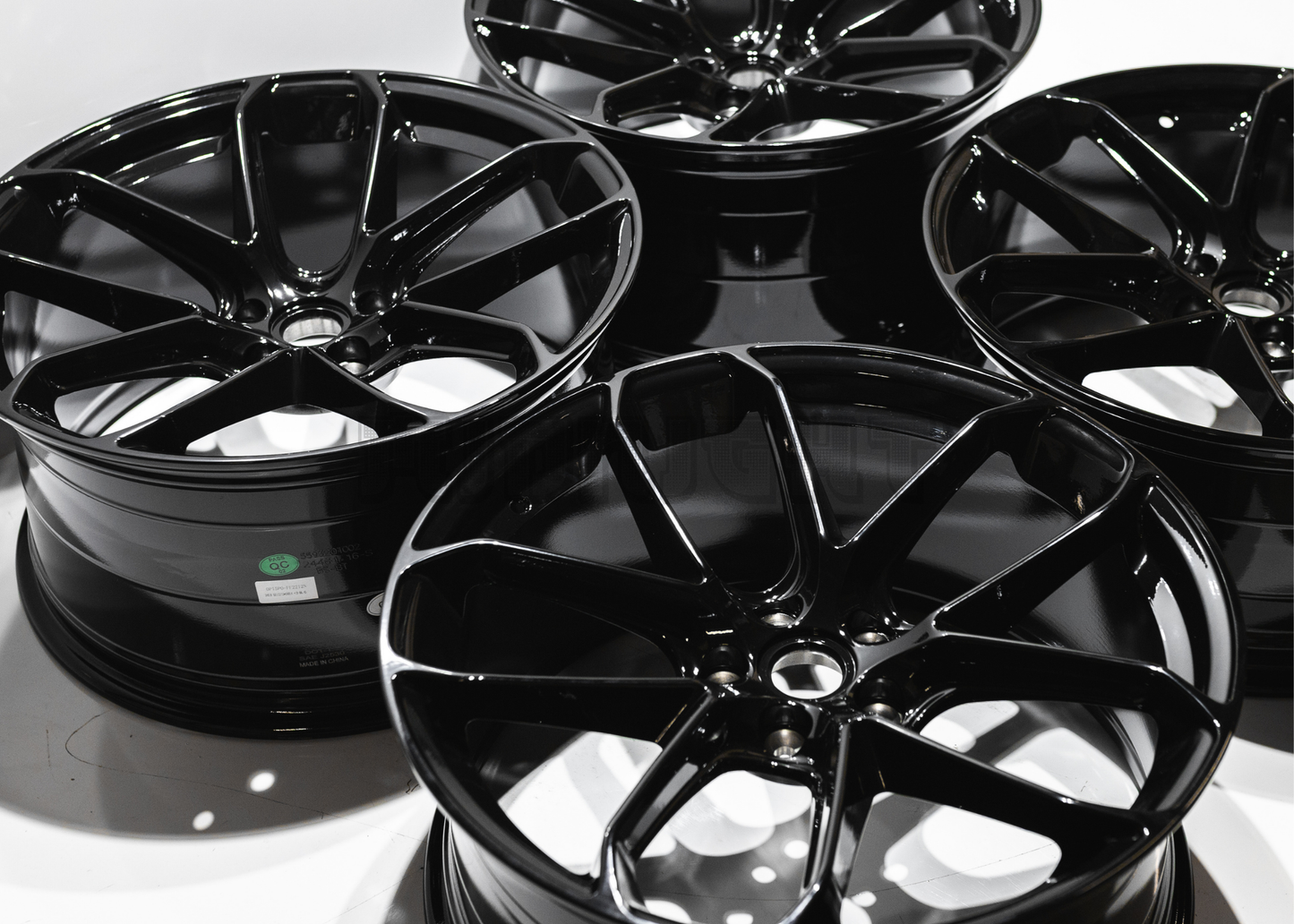 20" Gloss Black Wheels For Porsche (5x112) Staggered Set 20x9.0/10.0