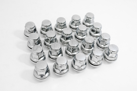 20X Chrome 12x1.5 Wheel Lug Nuts Mag Seat Washer for Lexus Scion Toyota Camry