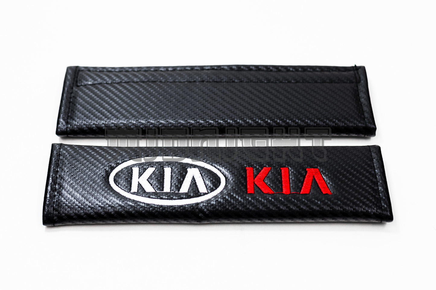 KIA Carbon Fiber Style Seat Belt Strap Covers