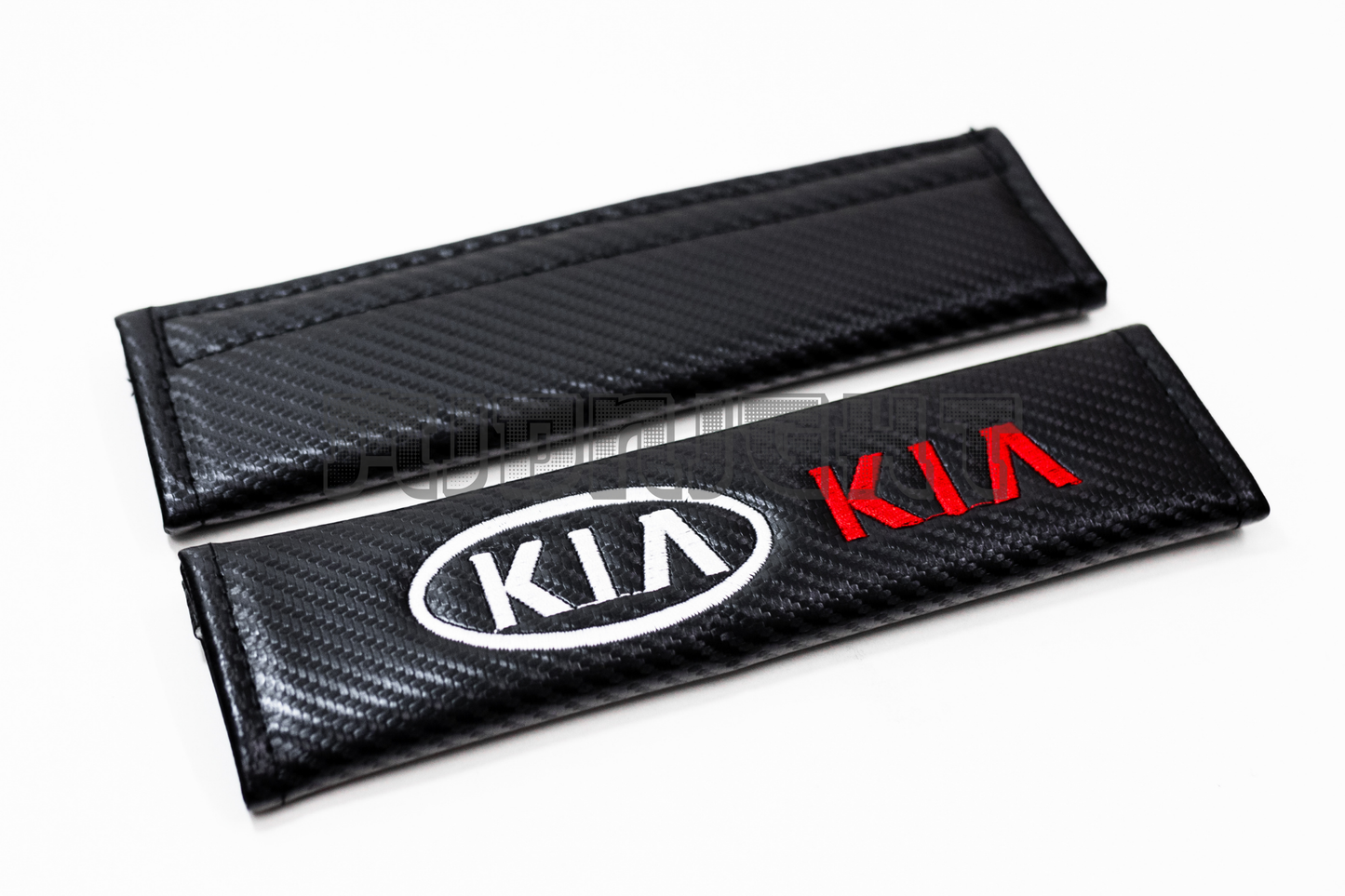 KIA Carbon Fiber Style Seat Belt Strap Covers