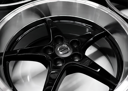 Gloss Black Machined Lip Wheels For Volvo Squared Set