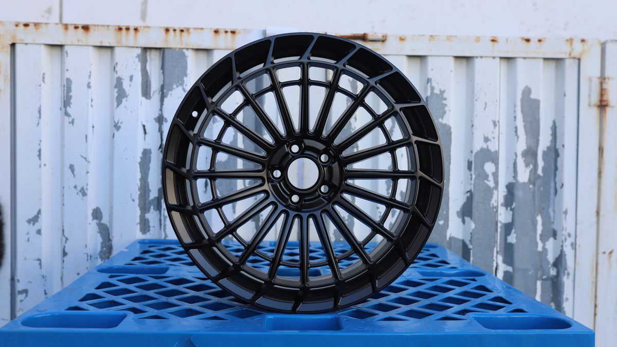 22" Matte Black Maybach V2 AMG Style Wheels Staggered Set 22x9 +40 / 22x9.5 +45 5x112