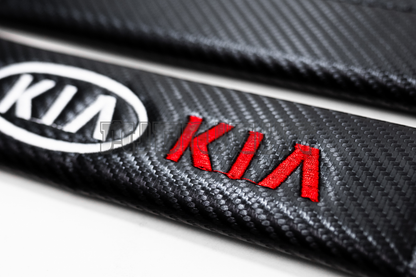 KIA Carbon Fiber Style Seat Belt Strap Covers