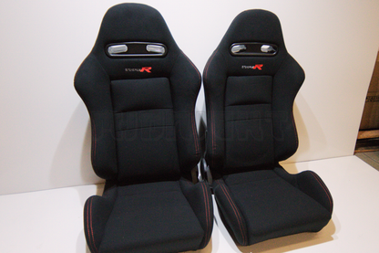 Recaro SR3 Type R Style Black Fabric Reclinable Bucket Seat