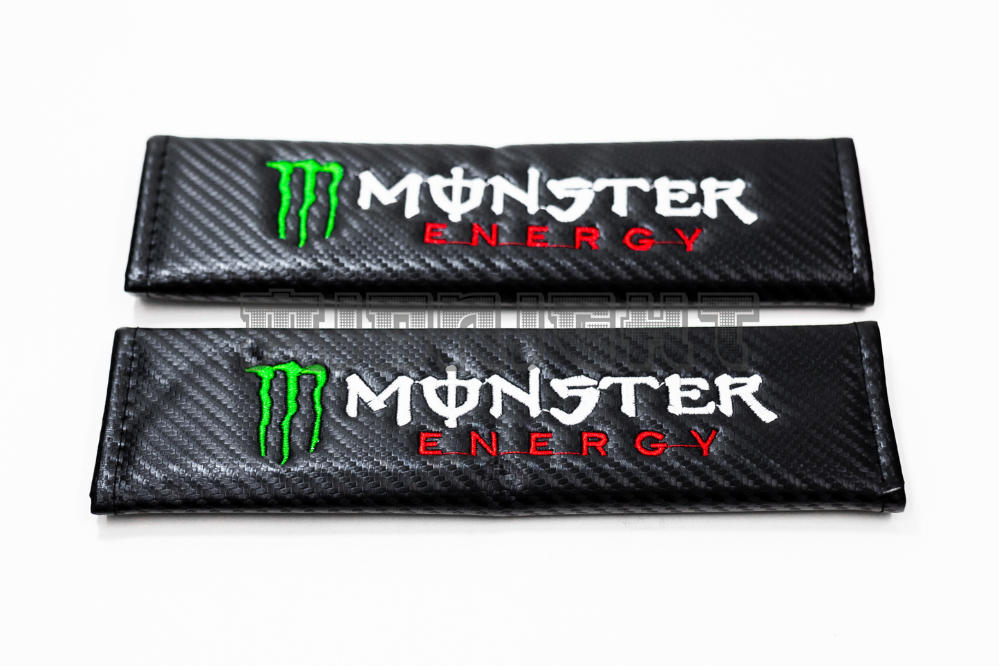 Monster Energy Carbon Fiber Style Seat Belt Strap Covers