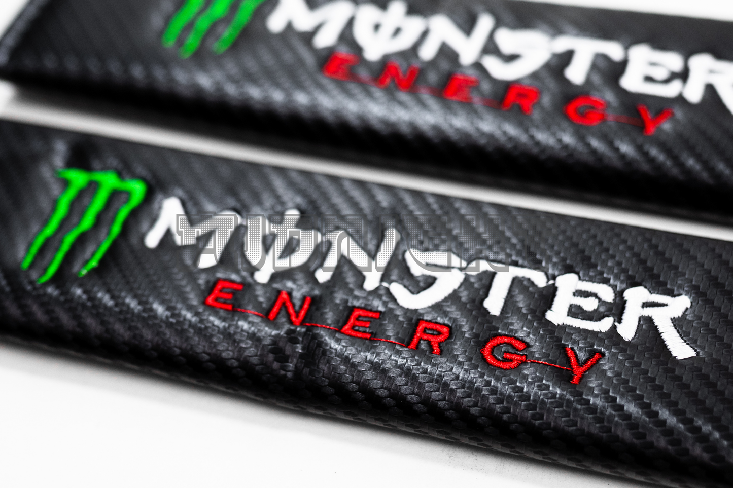 Monster Energy Carbon Fiber Style Seat Belt Strap Covers