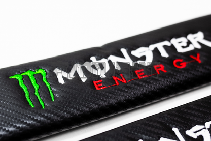 Monster Energy Carbon Fiber Style Seat Belt Strap Covers