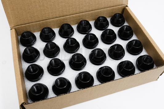 24x Black Chevy Factory Lug Nuts M14x1.5 Silverado Tahoe Suburban Colorado