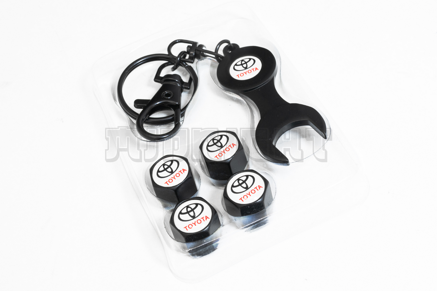 Toyota Valve Stem Caps With Wrench Keychain
