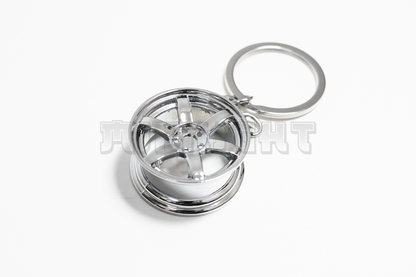 Chrome TE37 SL Style Wheel Keychain