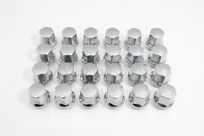 24x Chrome Chevy Factory Lug Nuts M14x1.5 Silverado Tahoe Suburban Colorado