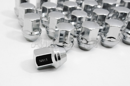 24x Chrome Chevy Factory Lug Nuts M14x1.5 Silverado Tahoe Suburban Colorado