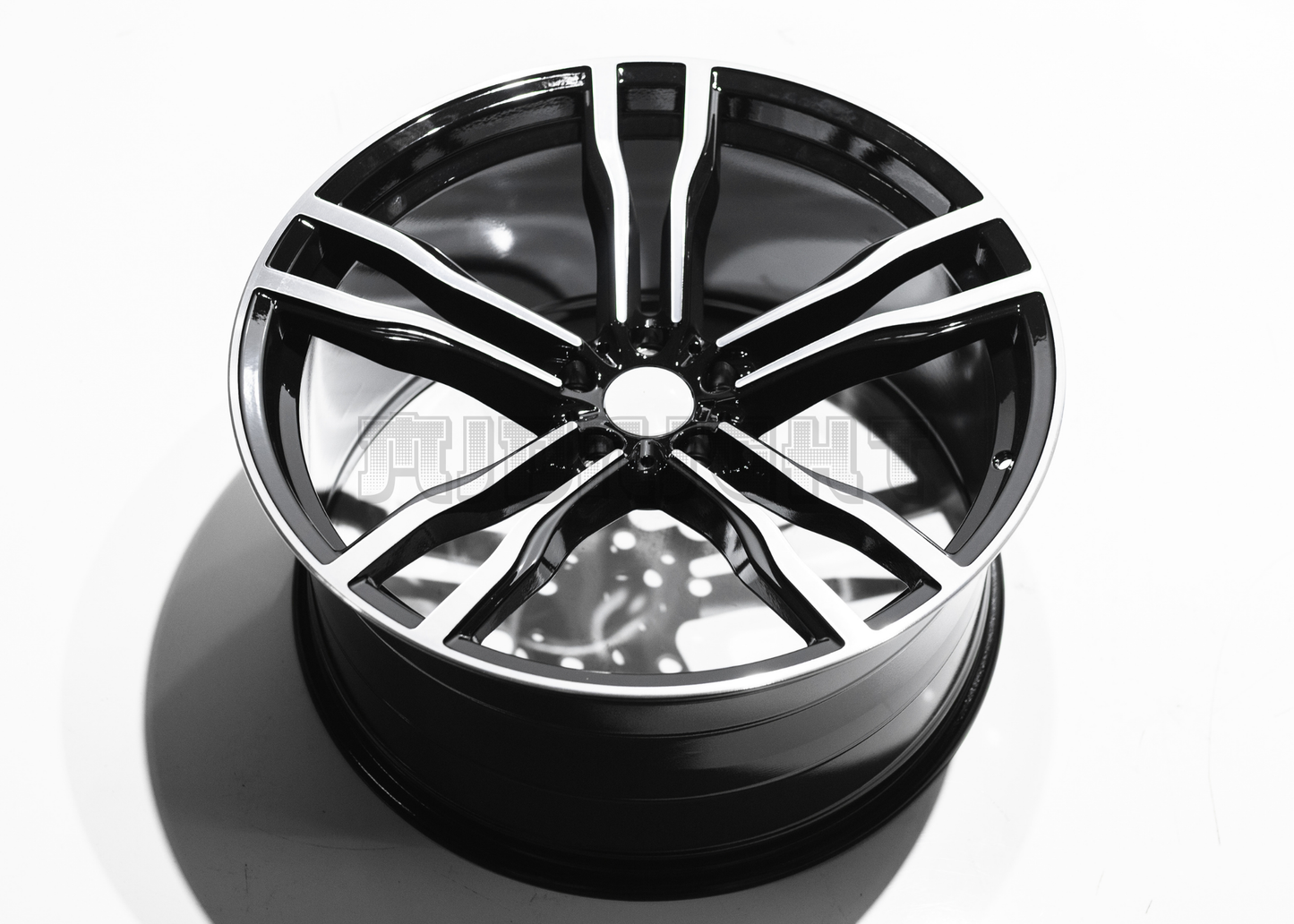 22" Gloss Black Machined Wheels For BMW (5x120) Staggered Set 22x10/11.0