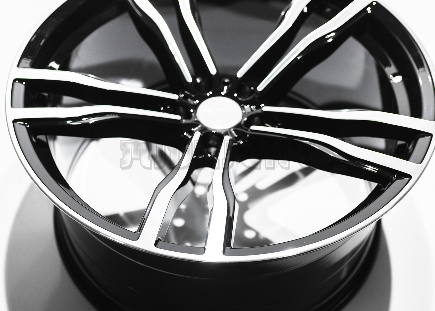 22" Gloss Black Machined Wheels For BMW (5x120) Staggered Set 22x10/11.0