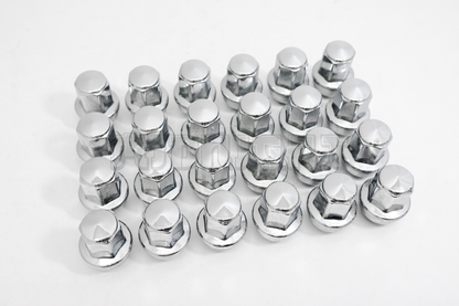 24x FIT FORD F-150 2015-2020 REPLACEMNT SOLID LUG NUTS 14X1.5 THREAD CHROME