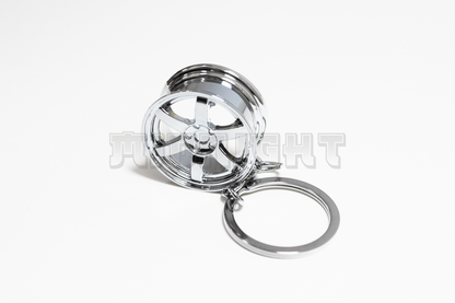 Chrome TE37 SL Style Wheel Keychain