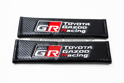 Toyota GR Gazoo Racing Carbon Fiber Style Seat Belt Strap Covers