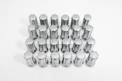 26x 14x1.5 Chrome Wheel Lug Nuts w/ Two Keys for Silverado Sierra Yukon XL 1500