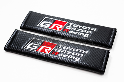 Toyota GR Gazoo Racing Carbon Fiber Style Seat Belt Strap Covers