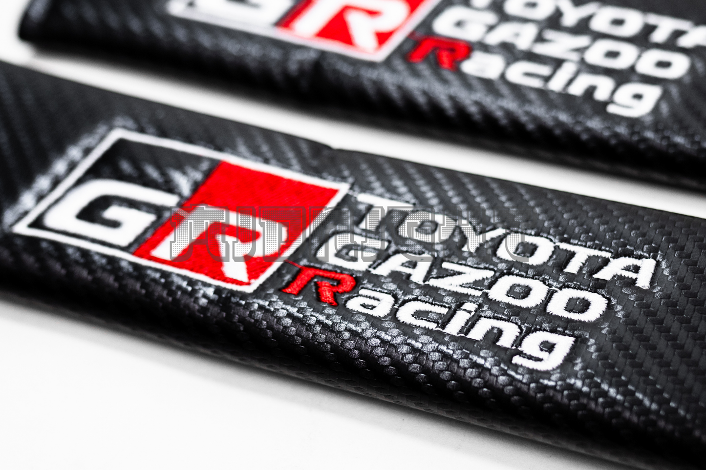 Toyota GR Gazoo Racing Carbon Fiber Style Seat Belt Strap Covers