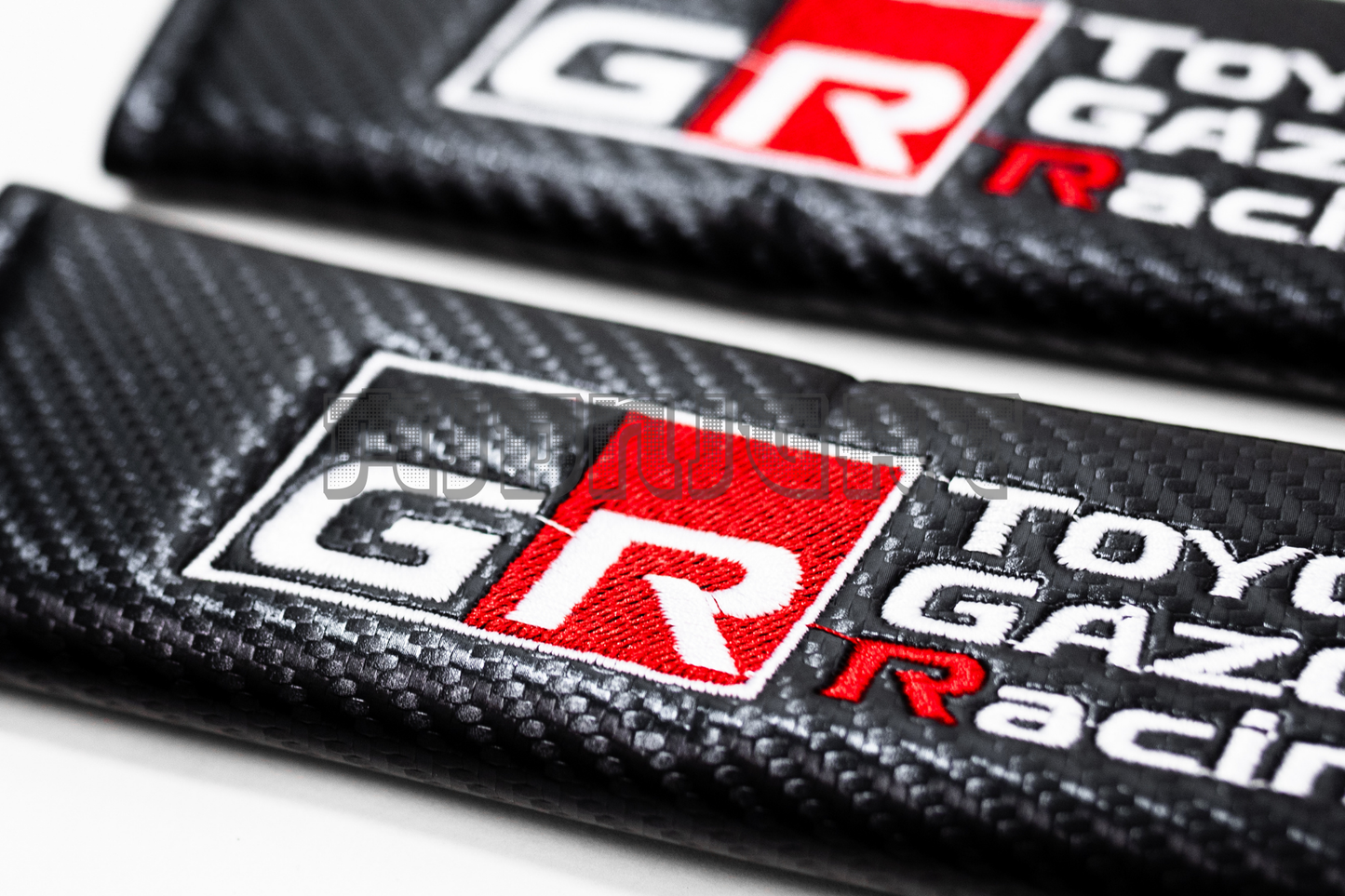 Toyota GR Gazoo Racing Carbon Fiber Style Seat Belt Strap Covers