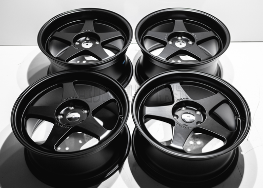 18" Satin Black AVID1 AV41 Style Wheels (5x114.3) Square Set