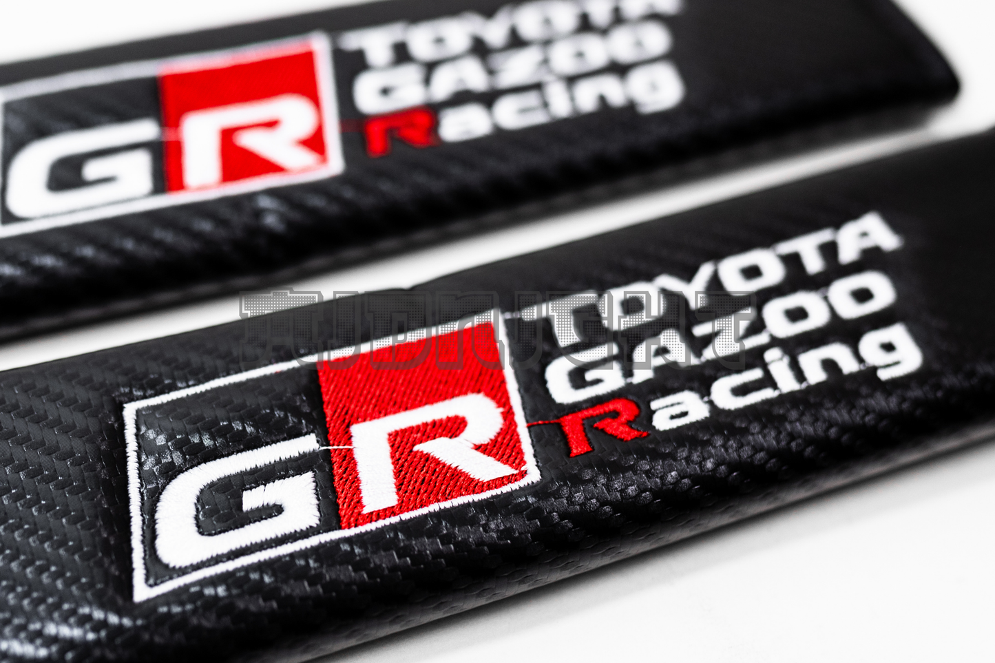 Toyota GR Gazoo Racing Carbon Fiber Style Seat Belt Strap Covers