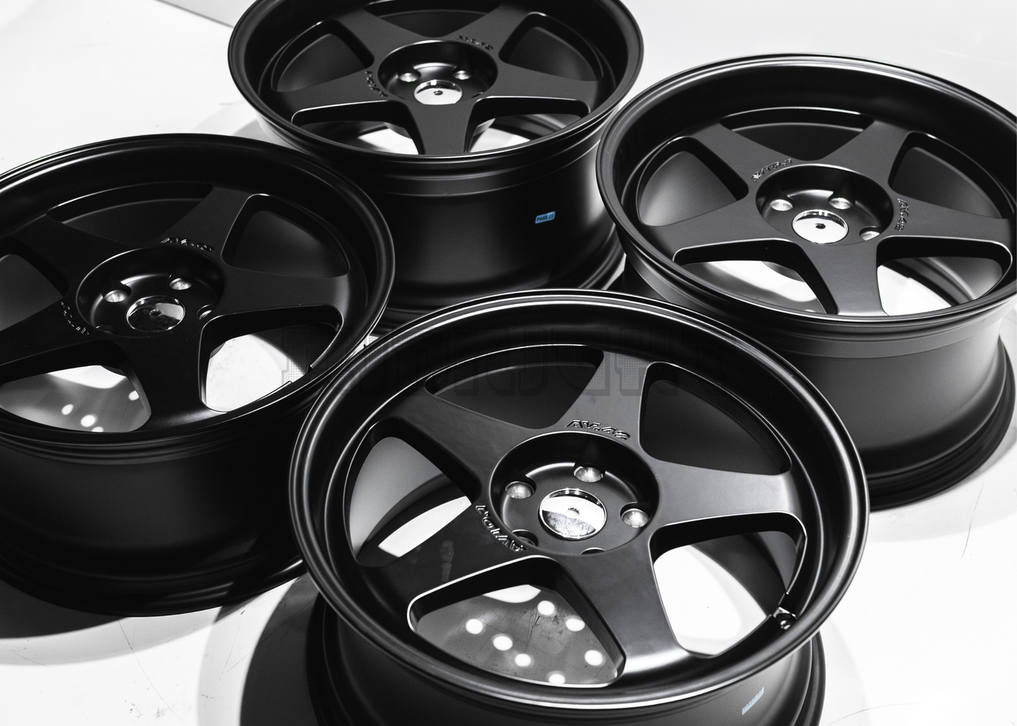 18" Satin Black AVID1 AV41 Style Wheels (5x114.3) Square Set