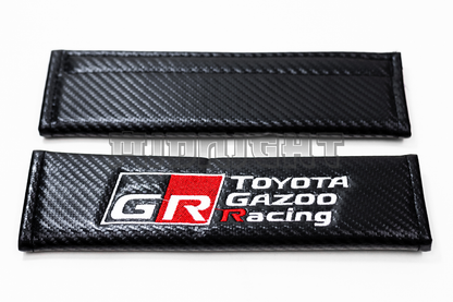 Toyota GR Gazoo Racing Carbon Fiber Style Seat Belt Strap Covers