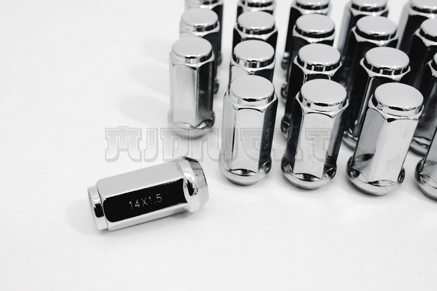 24x Chrome 14x1.5 Bulge Acorn Lug Nuts 1.75" For Chevy GMC Silverado Sierra 1500