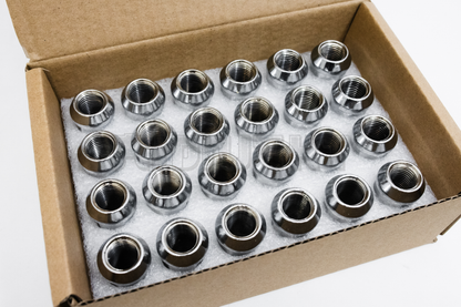 24x Chrome 14x1.5 Bulge Acorn Lug Nuts 1.75" For Chevy GMC Silverado Sierra 1500